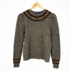 Ralph Lauren Polo Fair Isle Wool Blend Sweater